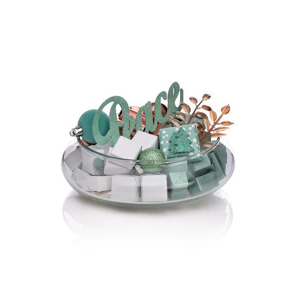 500g Flared Clear Glass Bowl, Christmas Chocolate Arrangement