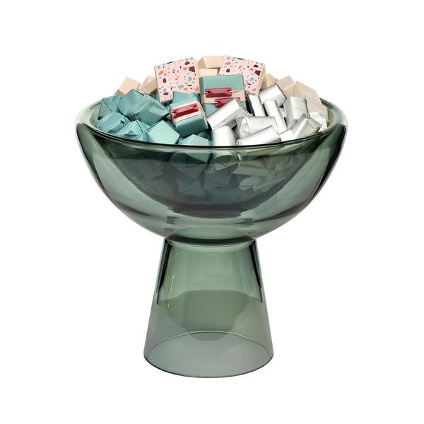 1400g Footed Colored Glass Bowl, Chocolate Arangement