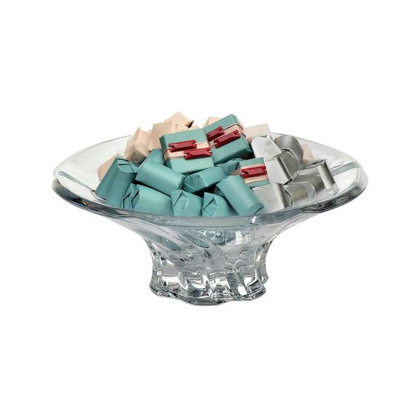 1450g Footed Pedestal Clear Crystal Bowl, Chocolate Arrangement
