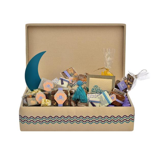 2850g Fabric-Enveloped Box with Colored Patterns, Ramadan Arrangement