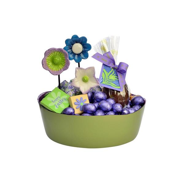 Green Bowl with Curved Borders, Easter Arrangement, 1200g