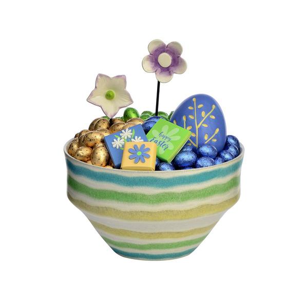 Flared Colorful Ceramic Bowl, Easter Arrangement, 1050g