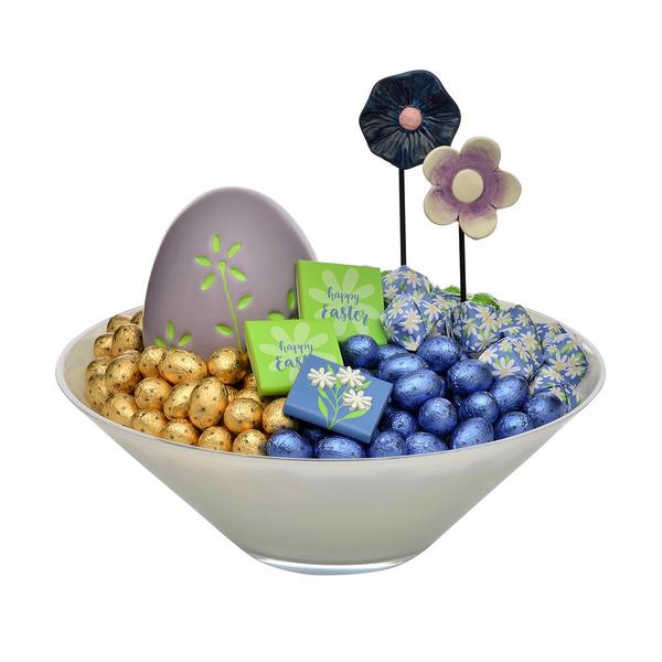 Flared Glass Colored Bowl, Easter Arrangement, 1700g