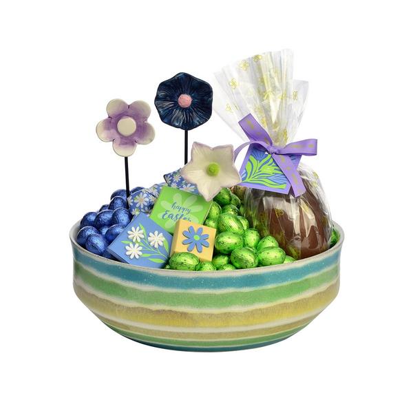 Multicolored Ceramic Bowl, Easter Arrangement, 1800g