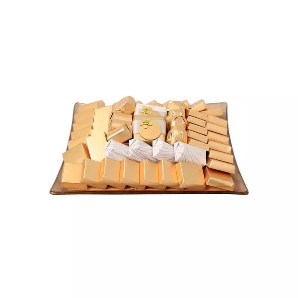 1000g Gold Flared Tray, Classic Arrangement