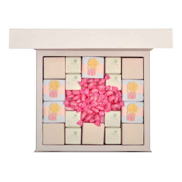 650g Decorative Baby Girl Chocolate Favors Box