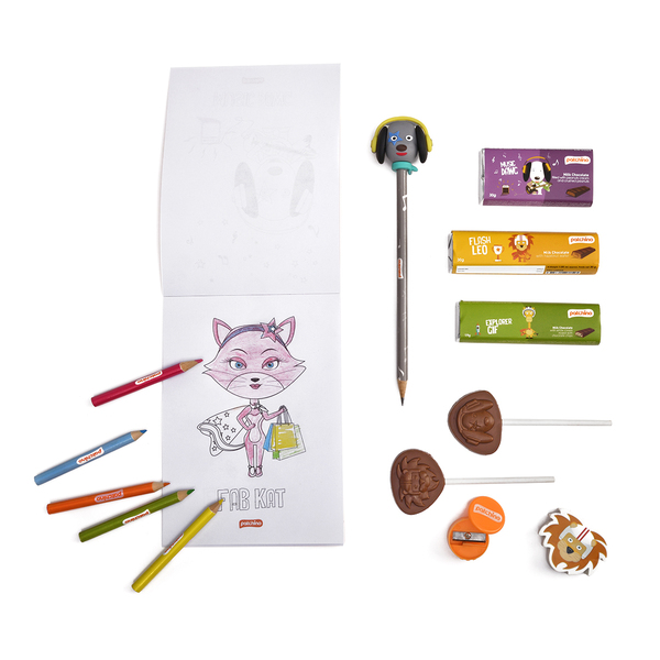 Box of 5 Pieces Music Dawg Coloring Book Chocolate Gift