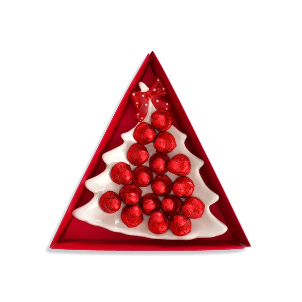 Tree Plate With 125g Chocolate Bells