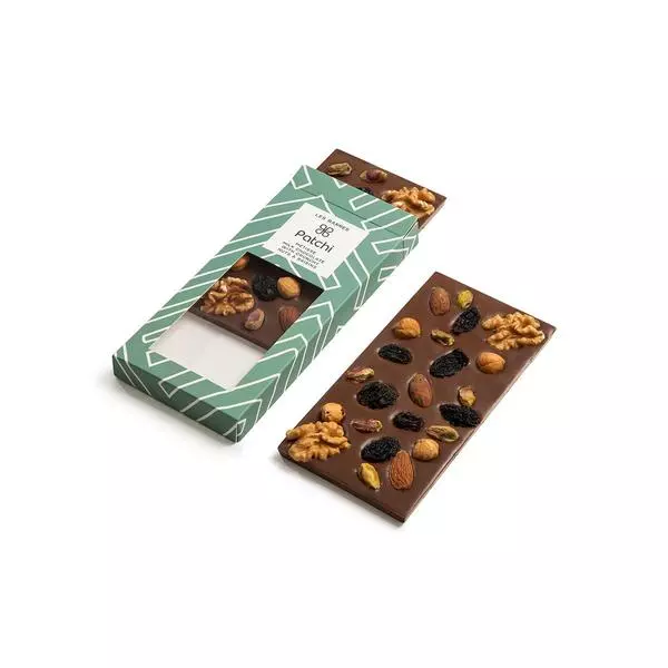 Milk Chocolate Bar With Crunchy Nuts & Raisins, Métisse, 120g