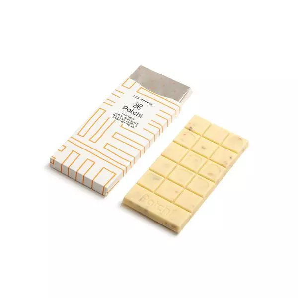 White Chocolate Bar With Crisped Rice & Hazelnut Pieces, Harmonie, 50g  