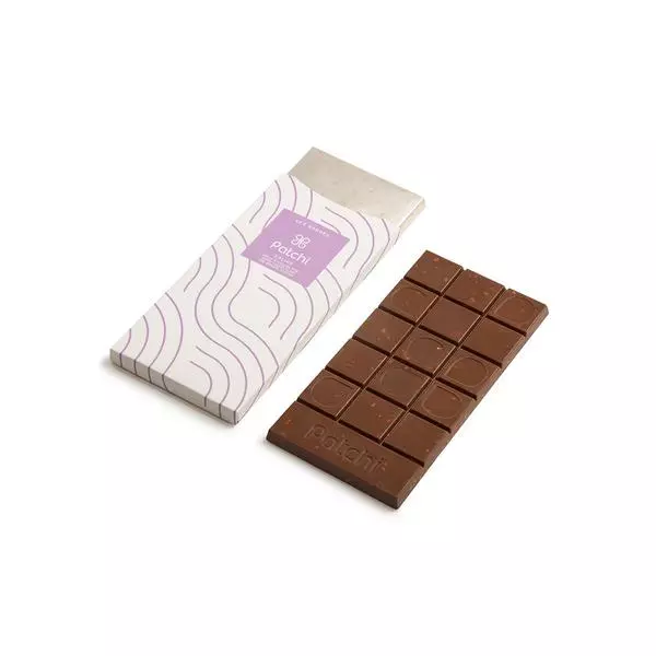 Milk Chocolate Bar with Hazelnuts, Caline, No Added Sugar, 100g