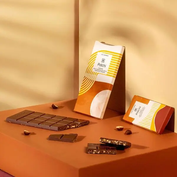 50g Milk Chocolate Bar with Crisped Rice & Hazelnut Pieces, Légère, Eid  Gift