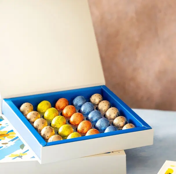 Sunflower Box of 250g Chocolate Eggs, Easter Collection