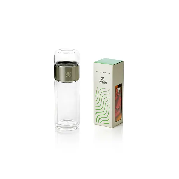 Glass Tea Infuser Bottle with 160g of Chocolate, Liv Collection 