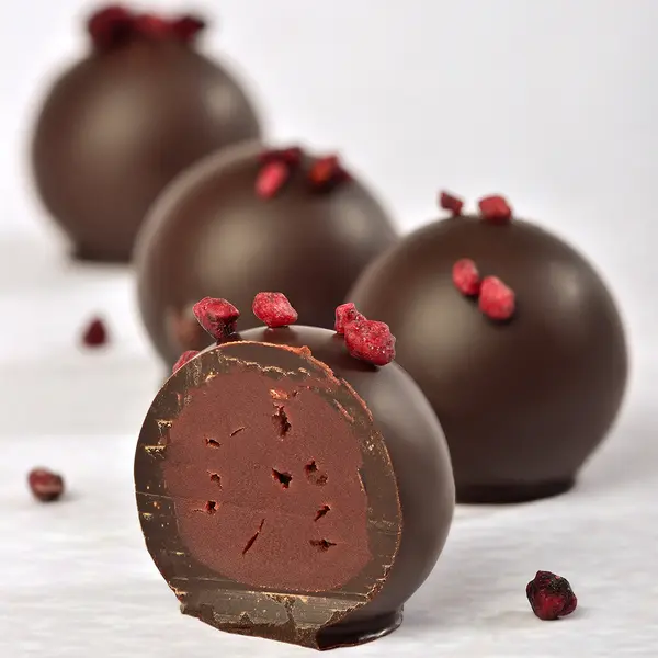 Tin Box of 210g Blackberry Truffles