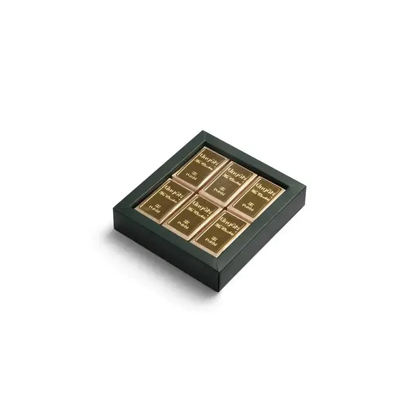 Two Espresso Cups With Wooden Tray and 100g of Chocolate, Liv Collection 
