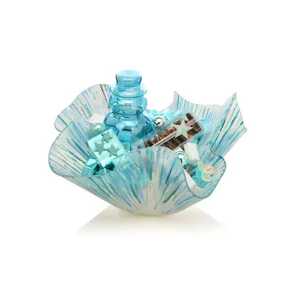 Colored Glass Centerpiece, Christmas Chocolate Arrangement