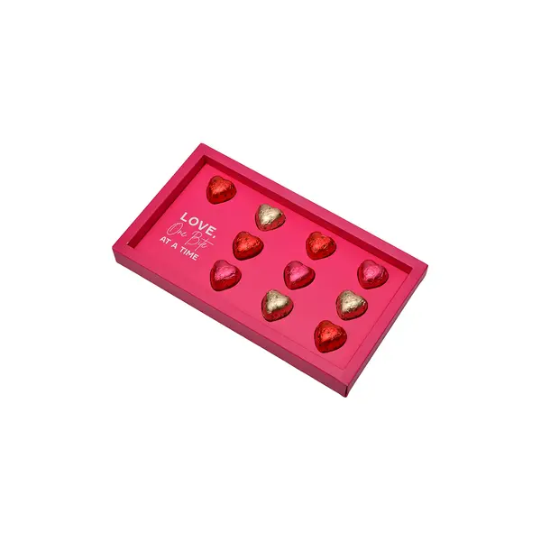 Love Box of 10 Chocolate Hearts, Valentine's Collection