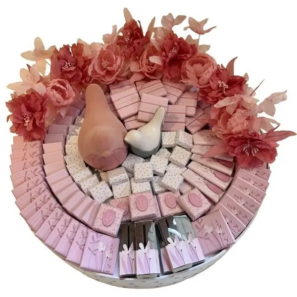 5.5lb Round Chocolate Tray For Baby Girl
